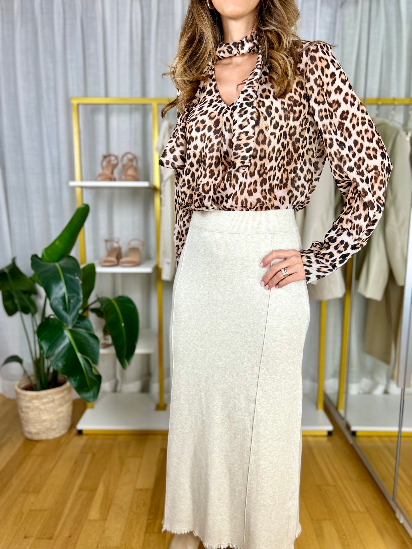 Camicia animalier Flora