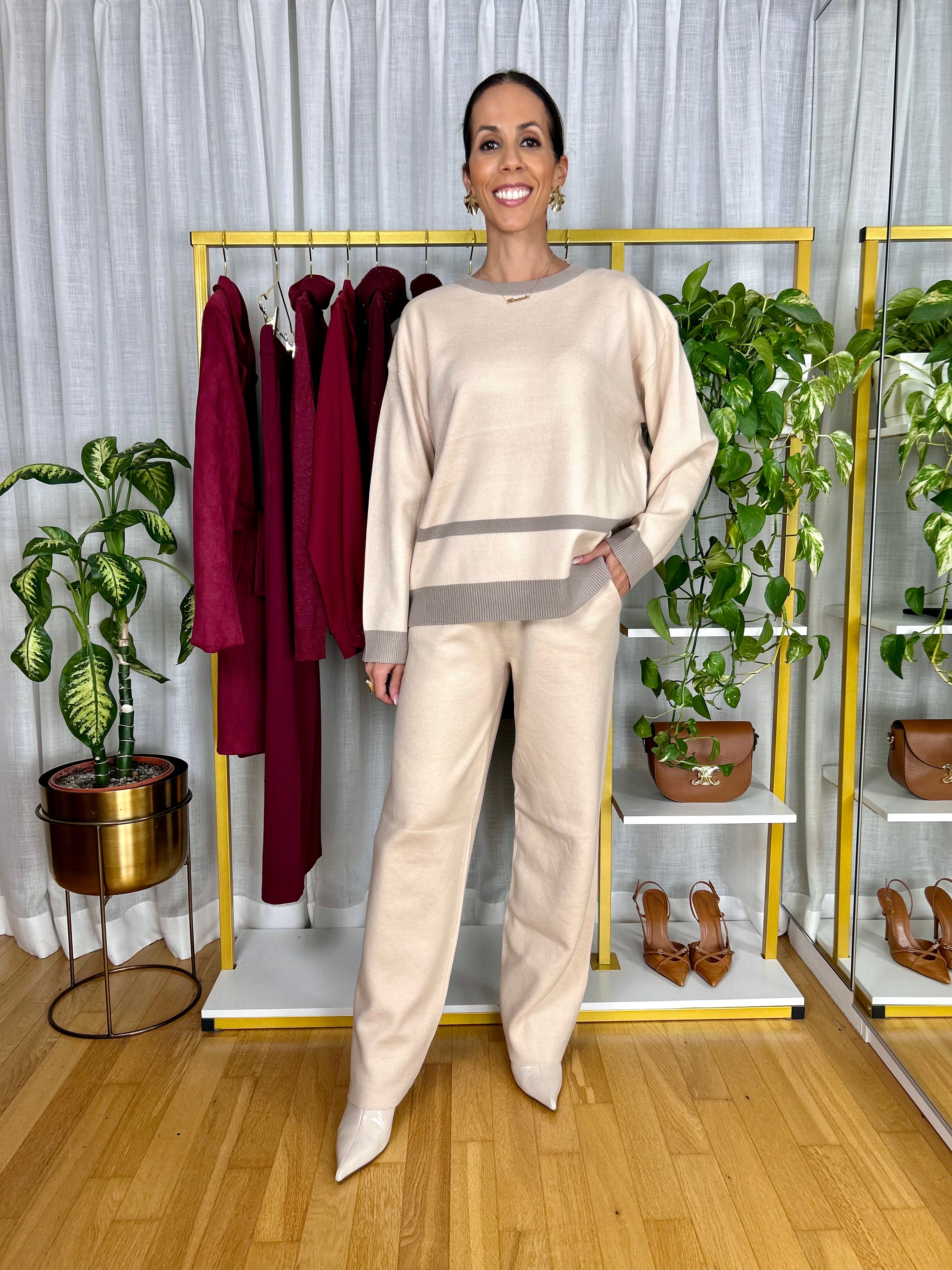 Coordinato Greta - Blu notte / Taglia unica-Grigio / Taglia unica-Tortora / Taglia unica-Beige / Taglia unica-Nero / Taglia unica