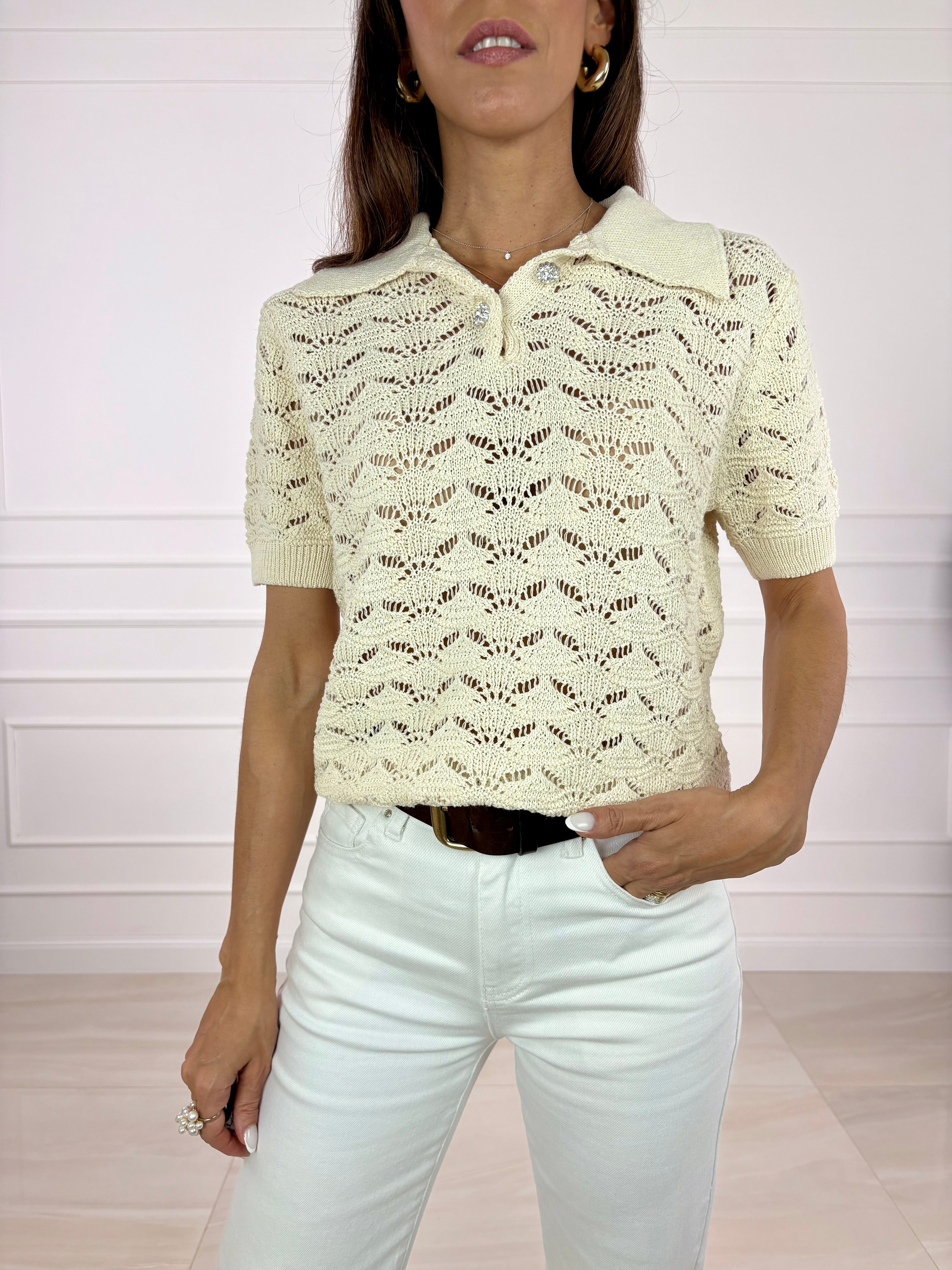 Polo traforata Bruna