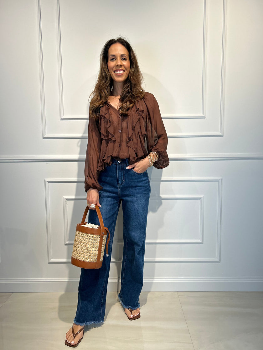 Camicia Ava - Marsala / Taglia unica-Cioccolato / Taglia unica-Giallo Burro / Taglia unica-Sabbia / Taglia unica