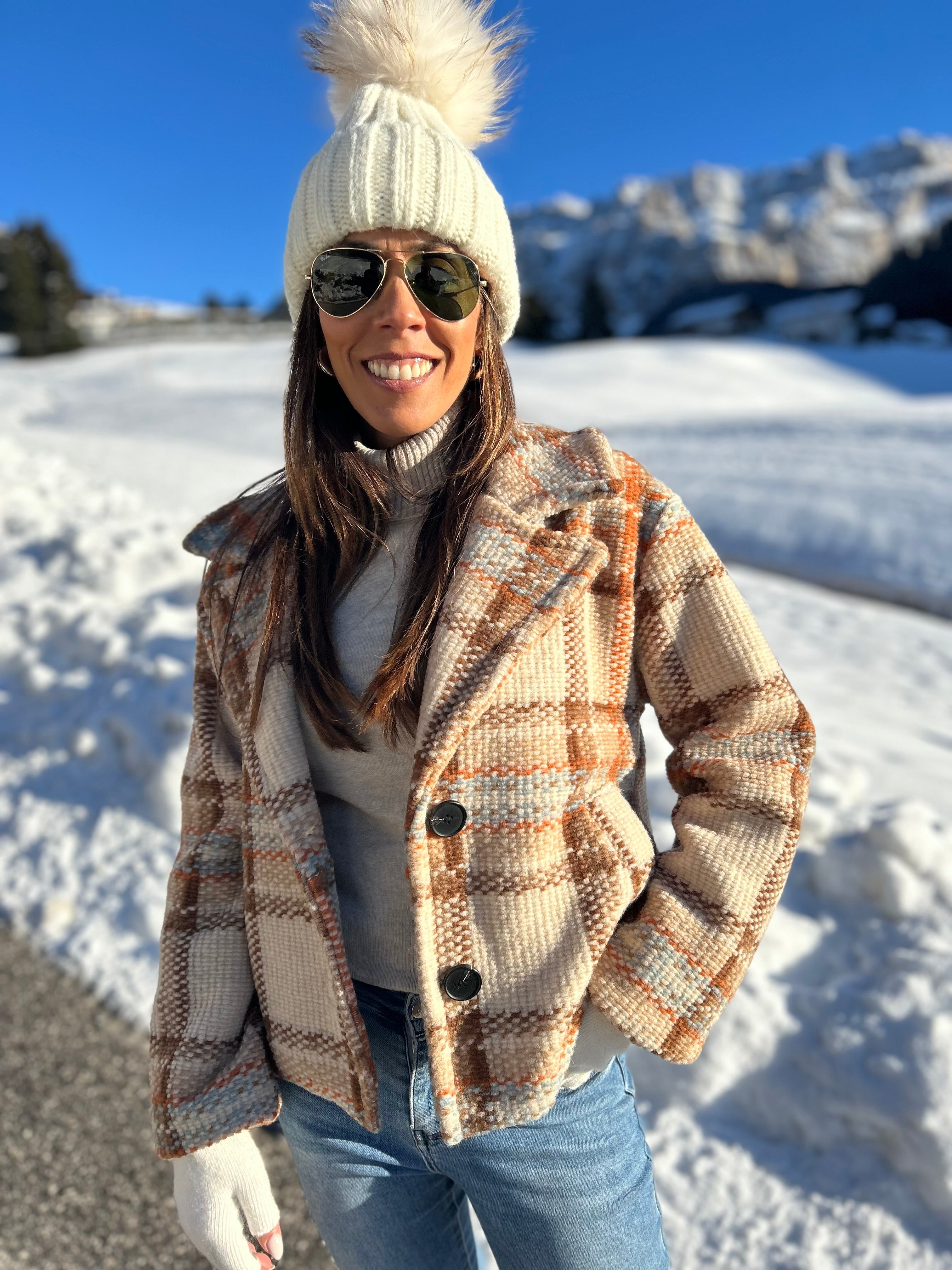 Berretto Anna - Beige-Nero