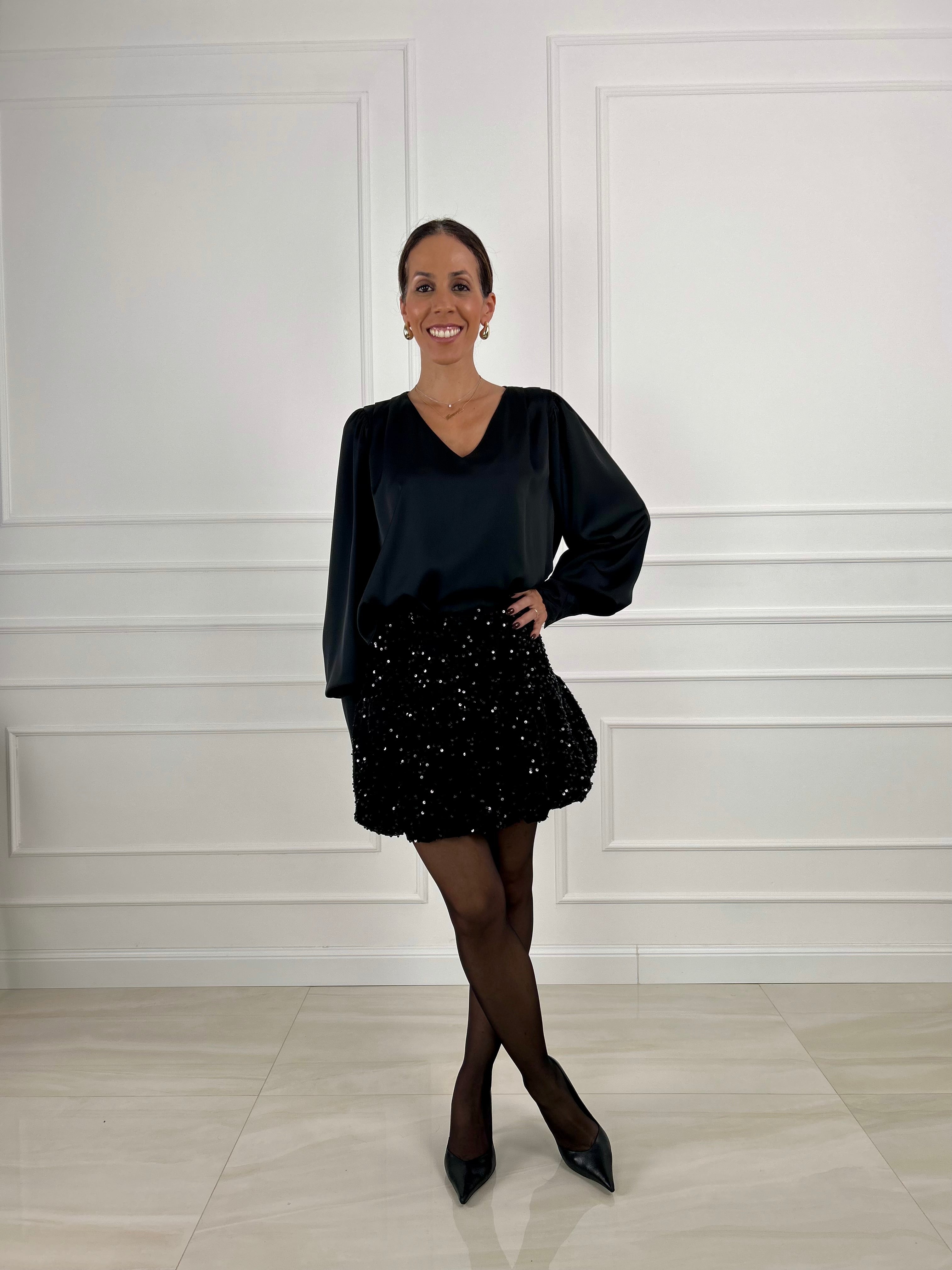 Minigonna con Paillettes Vania