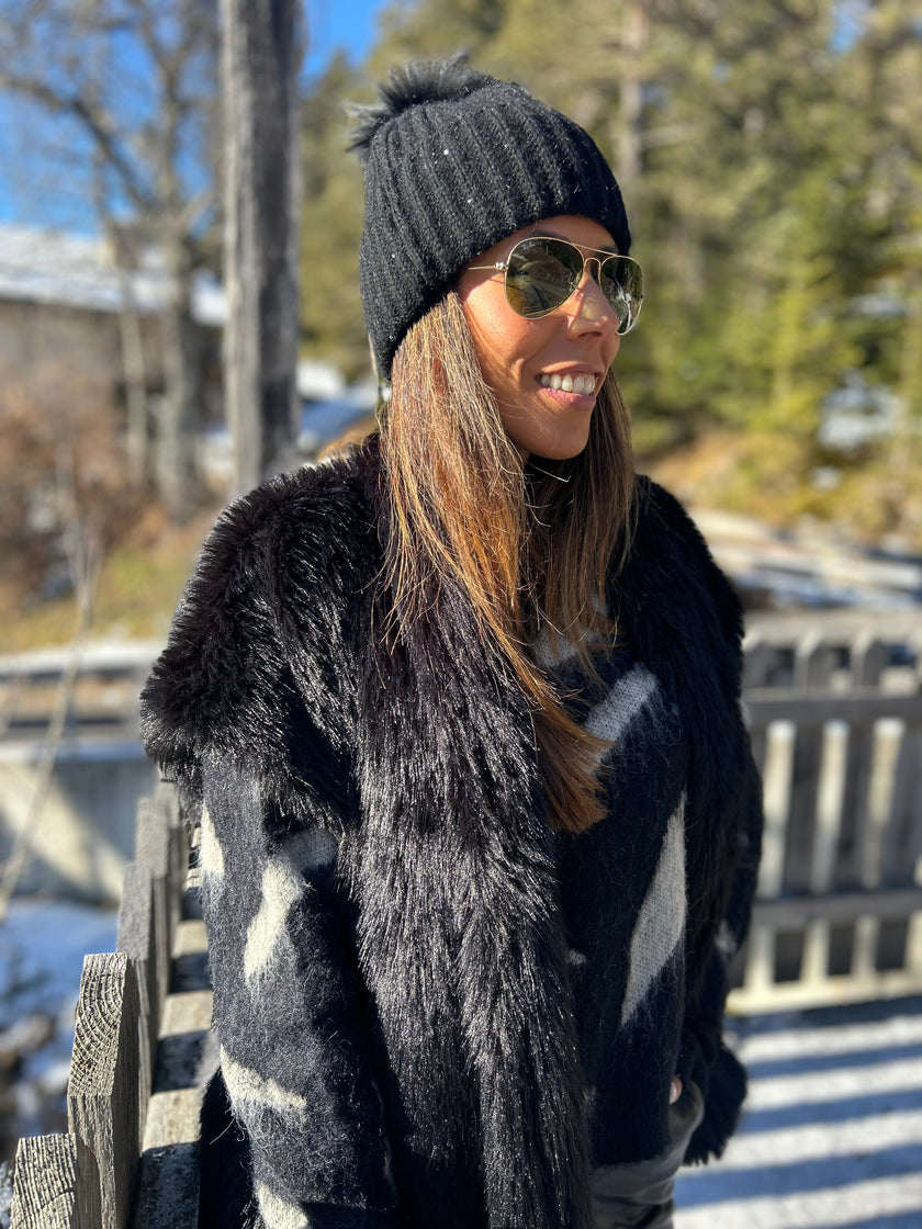 Berretto Anna - Beige-Nero