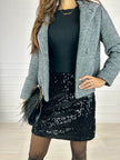 Minigonna Carolina con paillettes