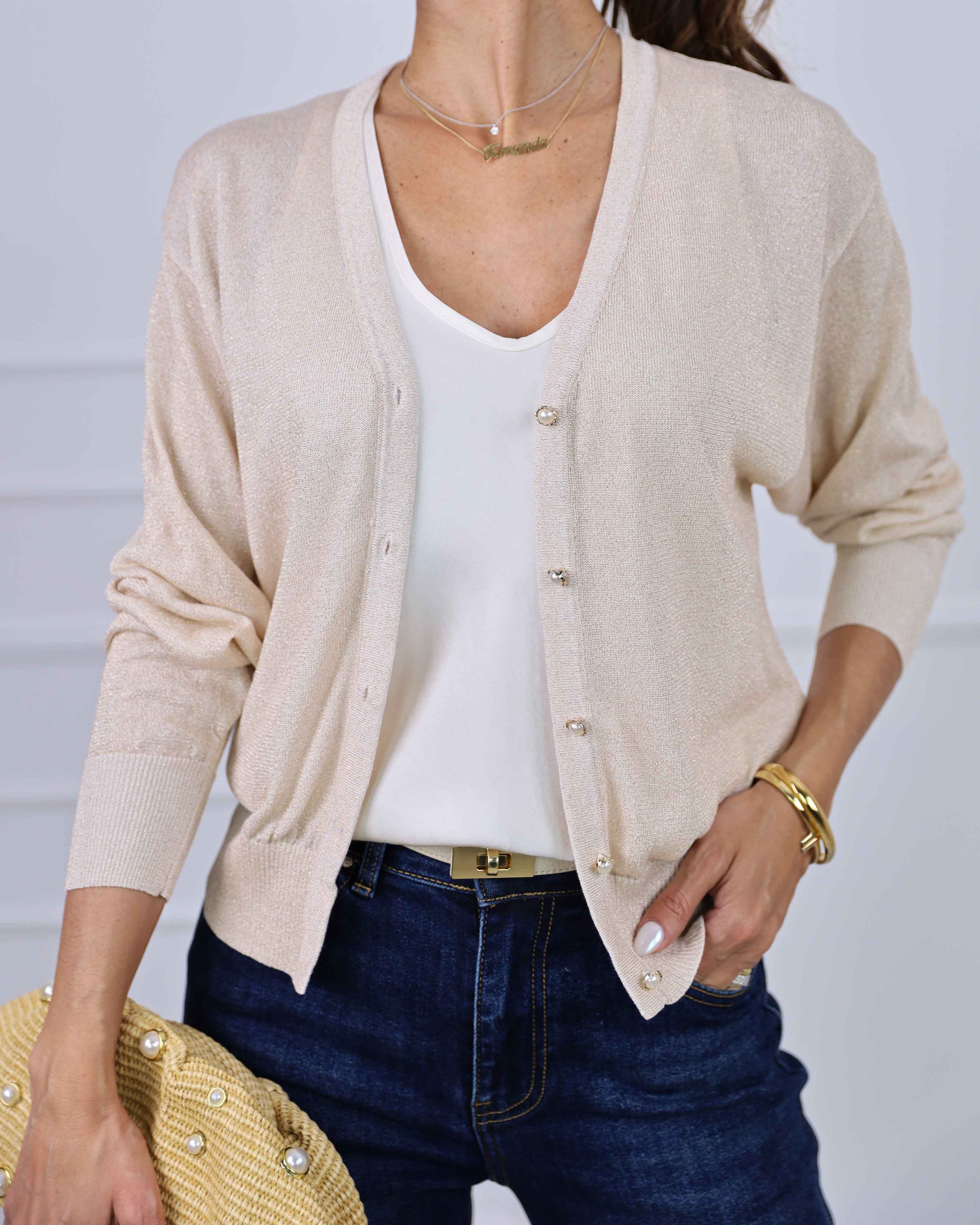 Cardigan in lurex Rita