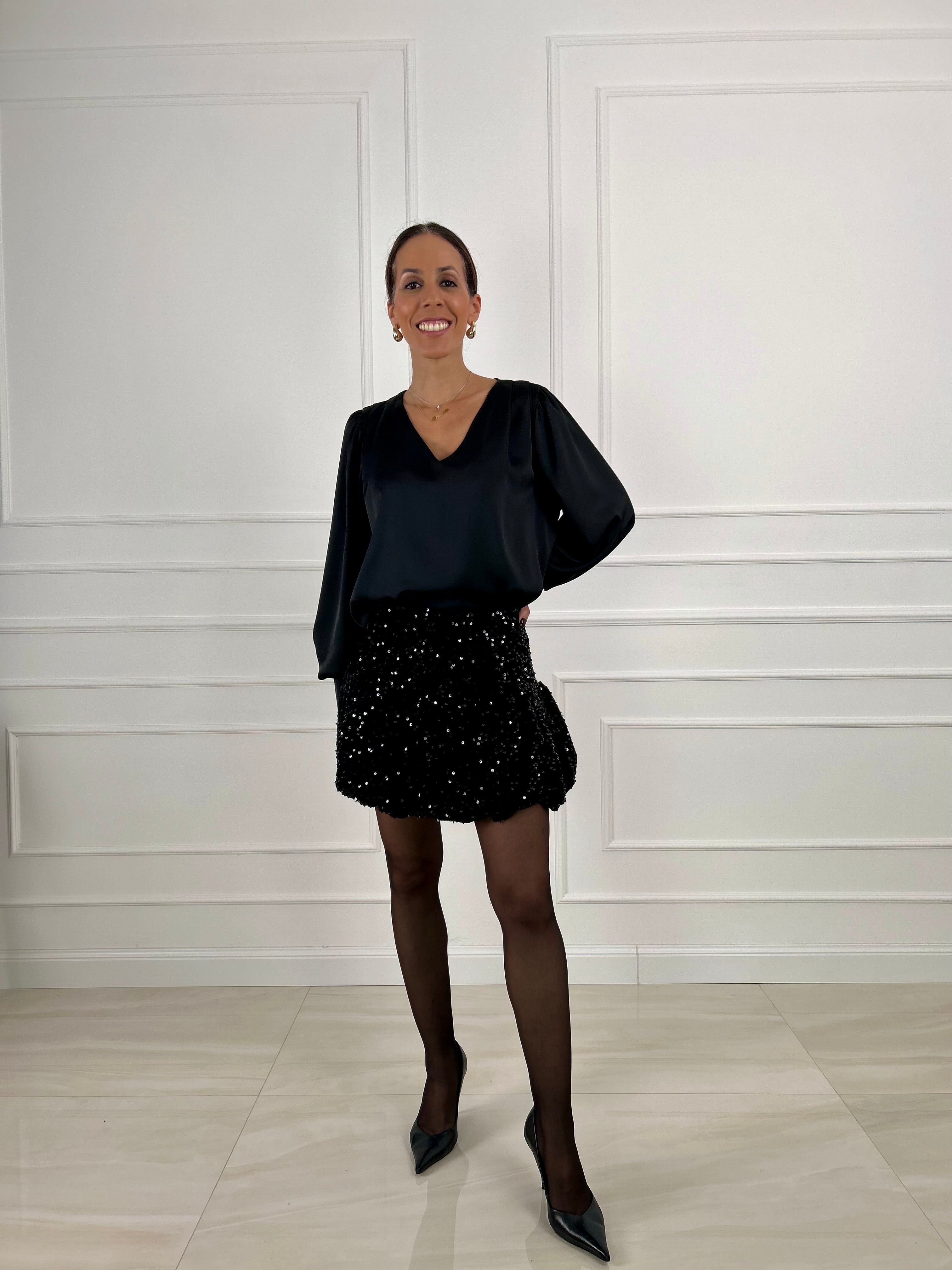 Minigonna con Paillettes Vania