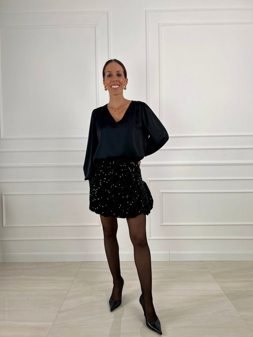 Minigonna con Paillettes Vania