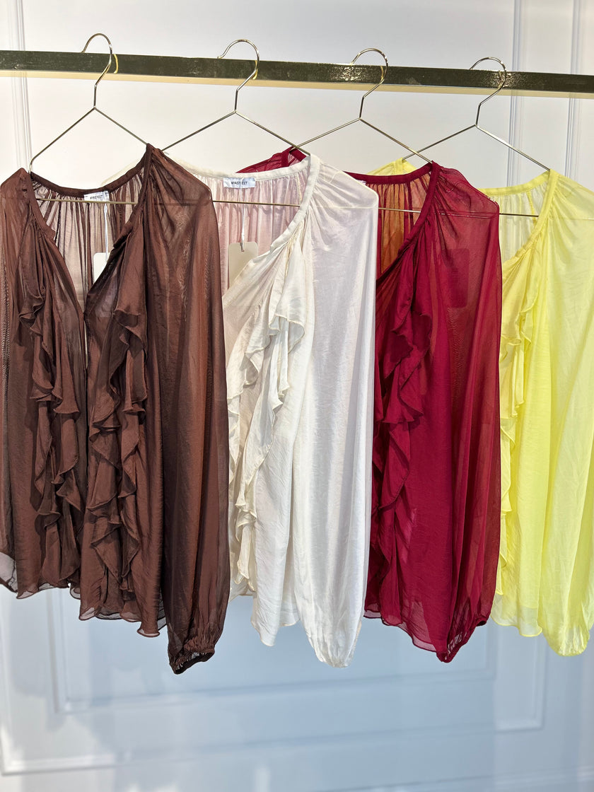 Camicia Ava - Marsala / Taglia unica-Cioccolato / Taglia unica-Giallo Burro / Taglia unica-Sabbia / Taglia unica