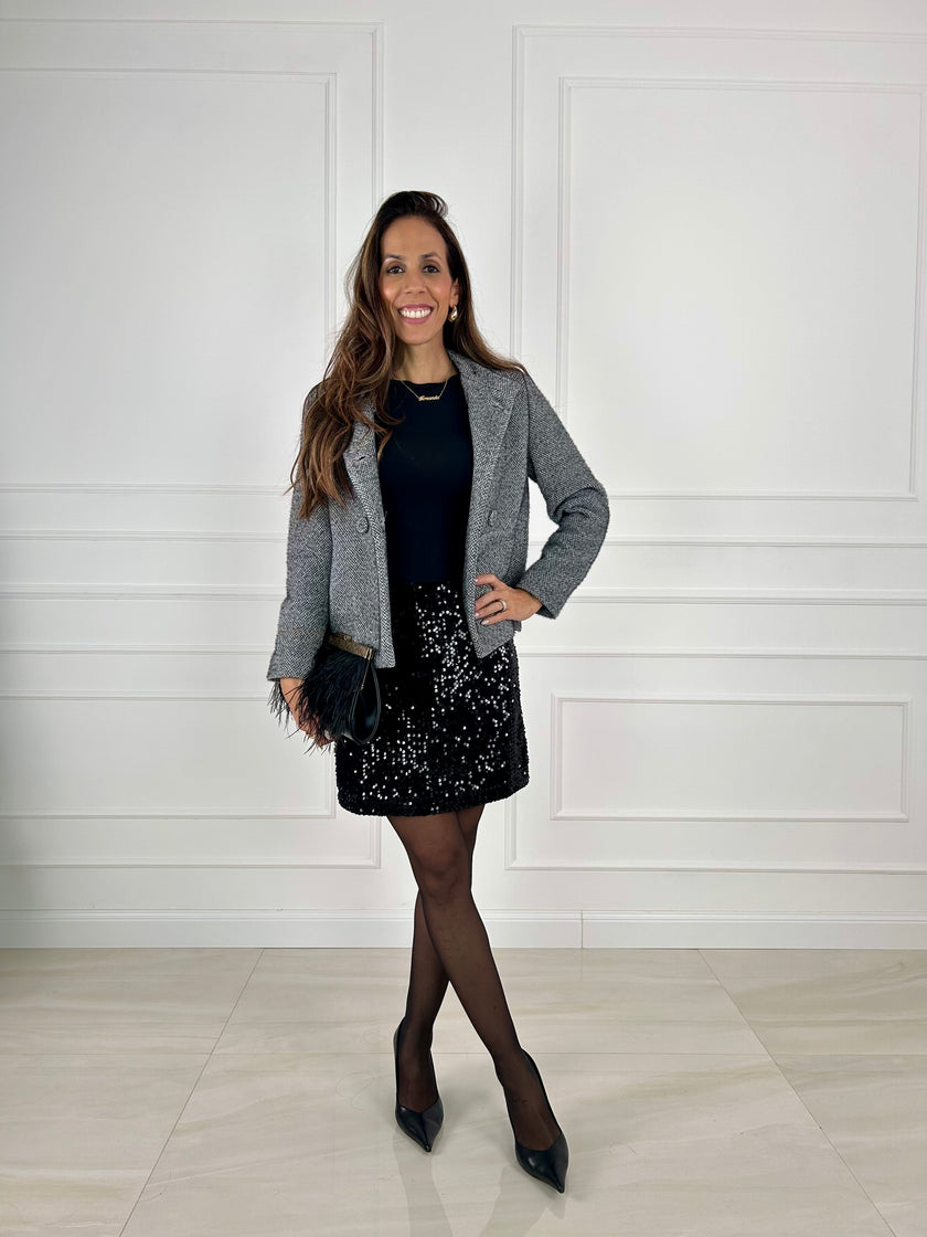 Minigonna Carolina con paillettes