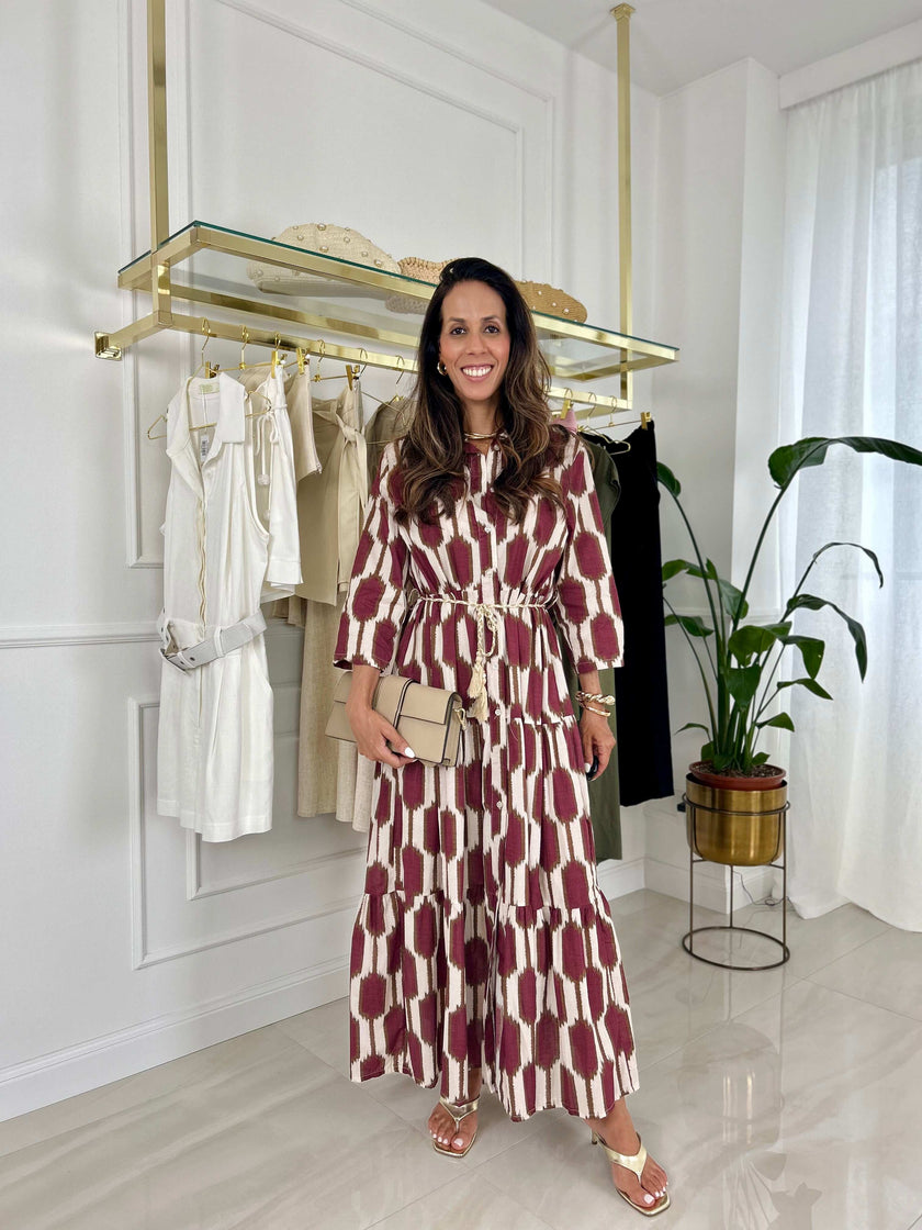 Abito Olivia - Cioccolato / Taglia unica-Bordeaux / Taglia unica