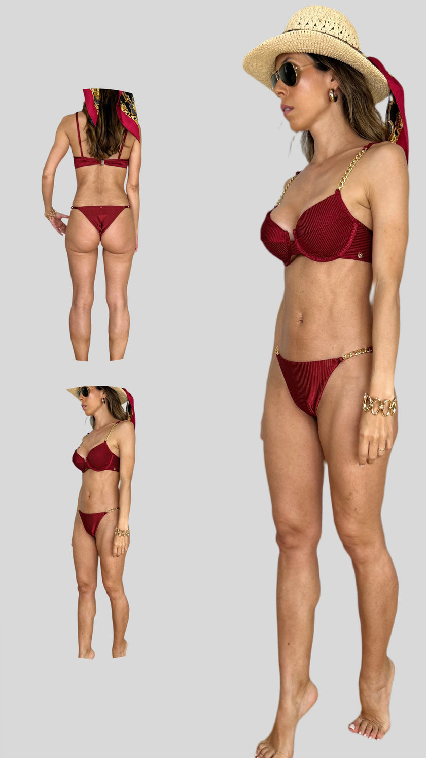 Bikini Carnavalia - S / Nero-S / Bordò-S / Azurro-M / Nero-M / Bordò-M / Azurro