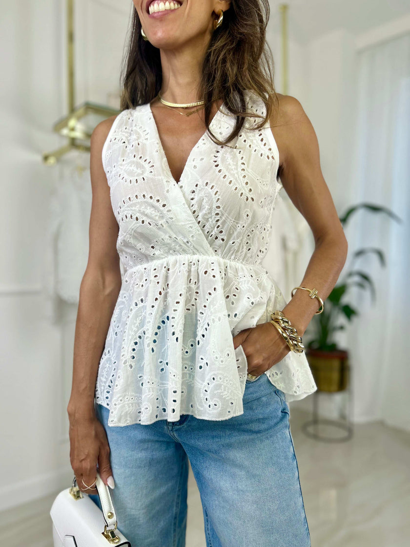 Blusa Luisa - Bianco / Taglia unica