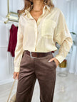 Camicia Shine Francesca - Beige / S/M-Beige / M/L