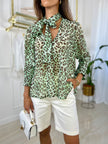 Camicia animalier Flora - S/M / Blu-S/M / Verde-M/L / Blu-M/L / Verde