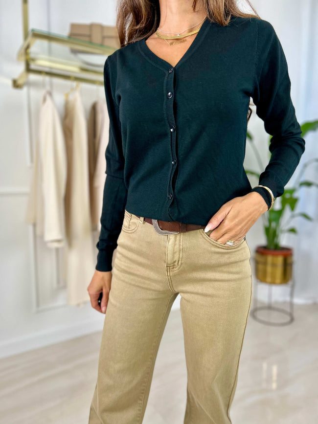 Cardigan Elda - Cammello / Taglia unica-Nero / Taglia unica-Panna / Taglia unica