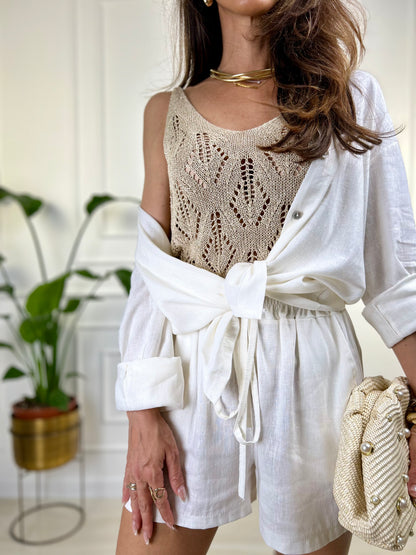 Coordinato Jasmine - Taglia Unica / Bianco-Taglia Unica / Beige-Taglia Unica / Nero-Taglia Unica / Panna-Taglia Unica / Blu notte-Taglia Unica / Cammello-Taglia Unica / Verde Militare