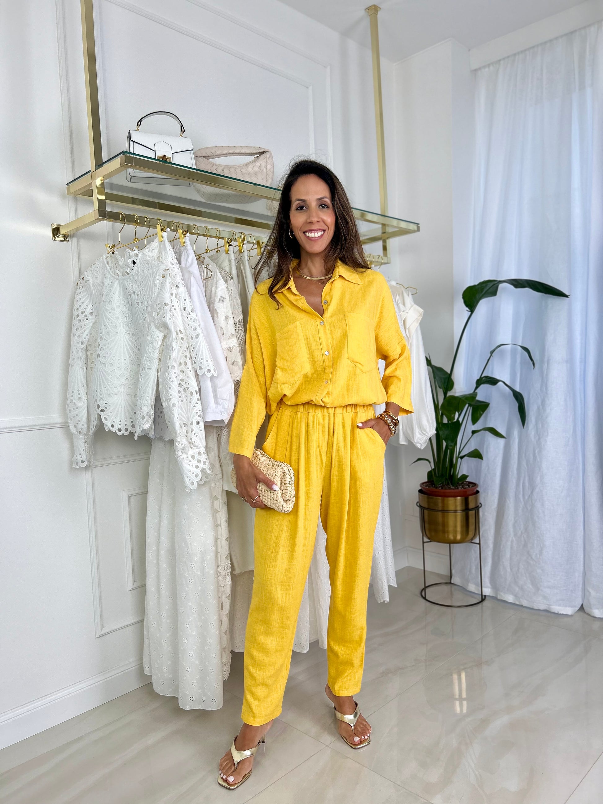 Coordinato Natalia - Taglia unica / Giallo-Taglia unica / Fuscia