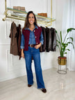 Gilet Talia - Panna-Bordeaux-Nero-Cioccolato-Biscotto