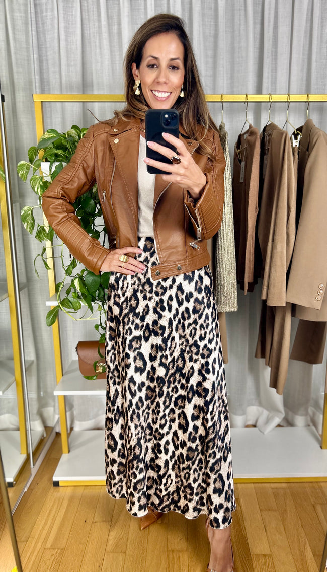 Giubbotto similpelle Valentina - Cammello / S-Cammello / M-Cammello / L-Cammello / XL