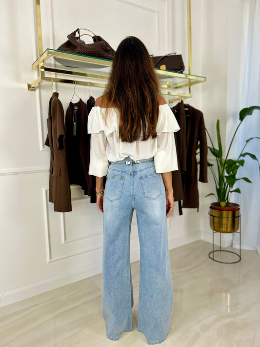 Jeans Shine Susanna - Azzurro / XS-Azzurro / S-Azzurro / M-Azzurro / L