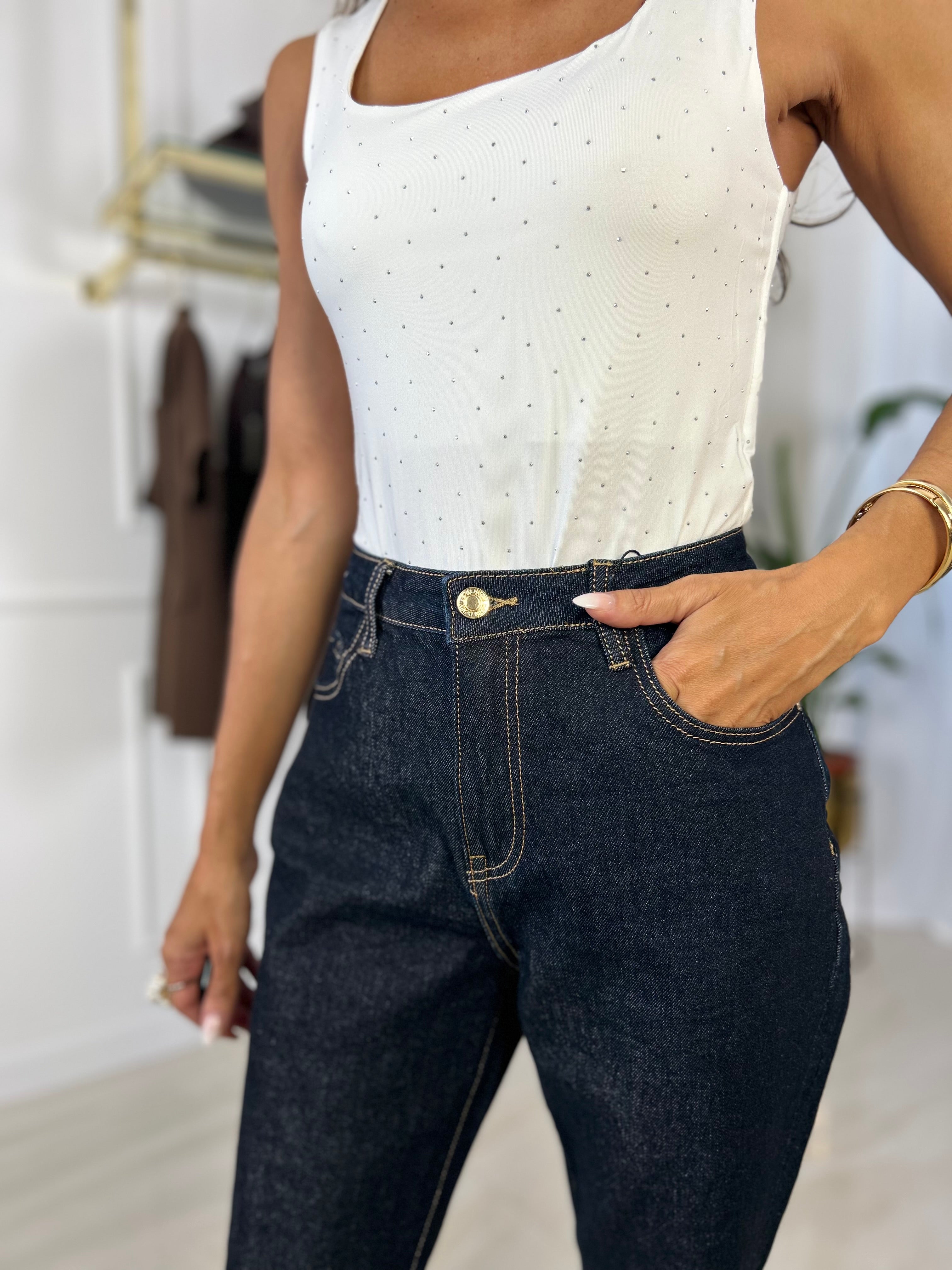 Jeans mom fit Anita - Xs / Denim scuro-S / Denim scuro-M / Denim scuro-L / Denim scuro