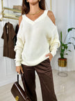 Maglia cut out Anna - Panna / Taglia unica-Giallo / Taglia unica