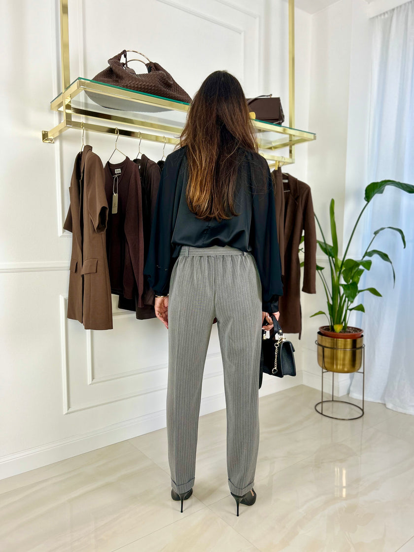 Pantalone gessato Agata - S / Grigio-S / Cammello-M / Grigio-M / Cammello-L / Grigio-L / Cammello