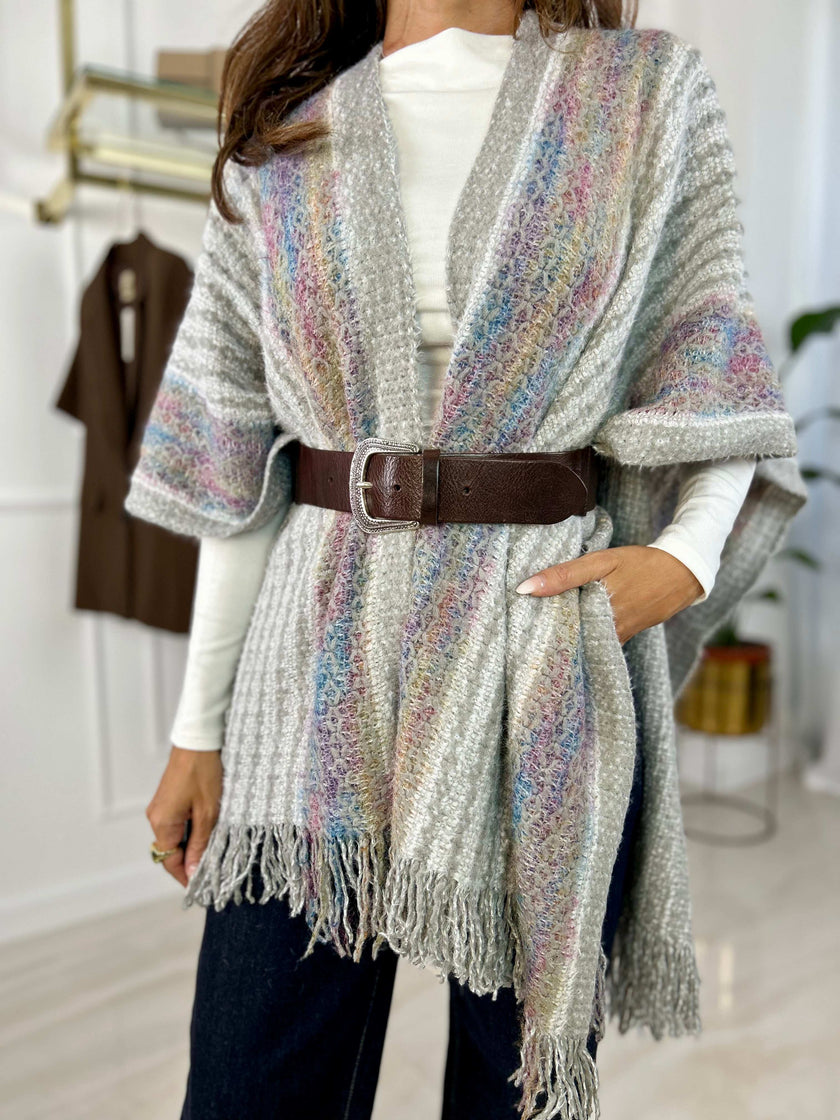 Poncho Adele - Grigio Chiaro