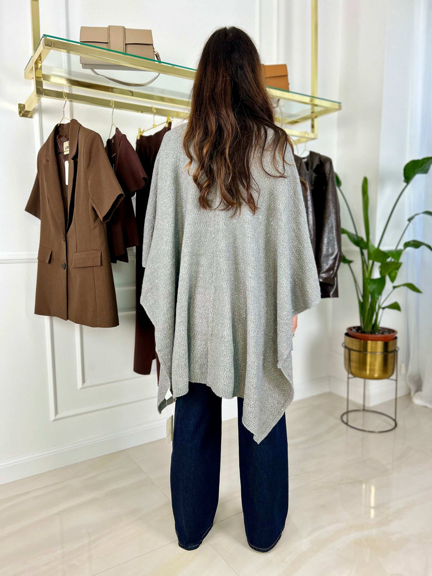 Poncho Emma - Nero-Grigio