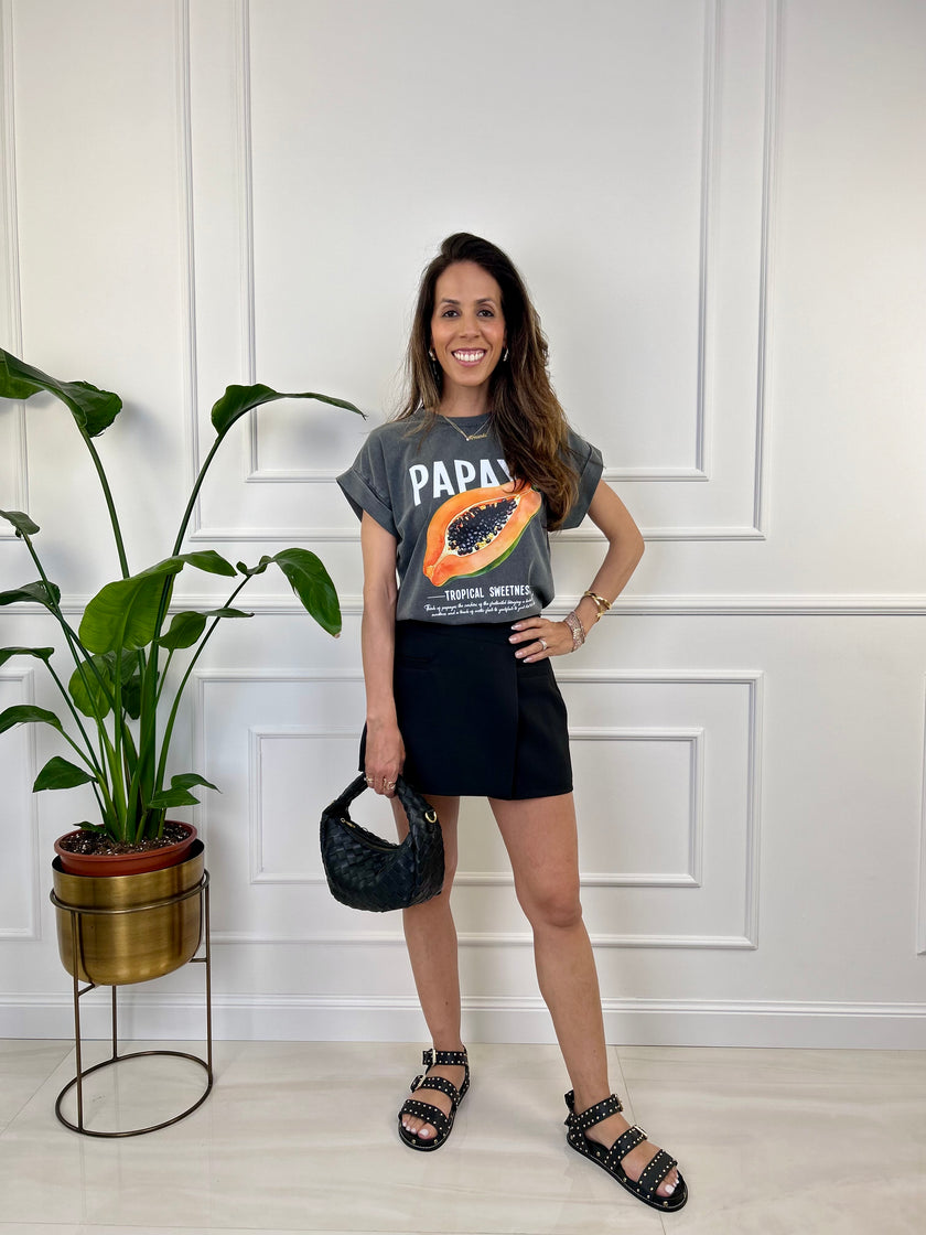 T-shirt papaya - Azzurro / Taglia unica-Cacao / Taglia unica-Grigio / Taglia unica