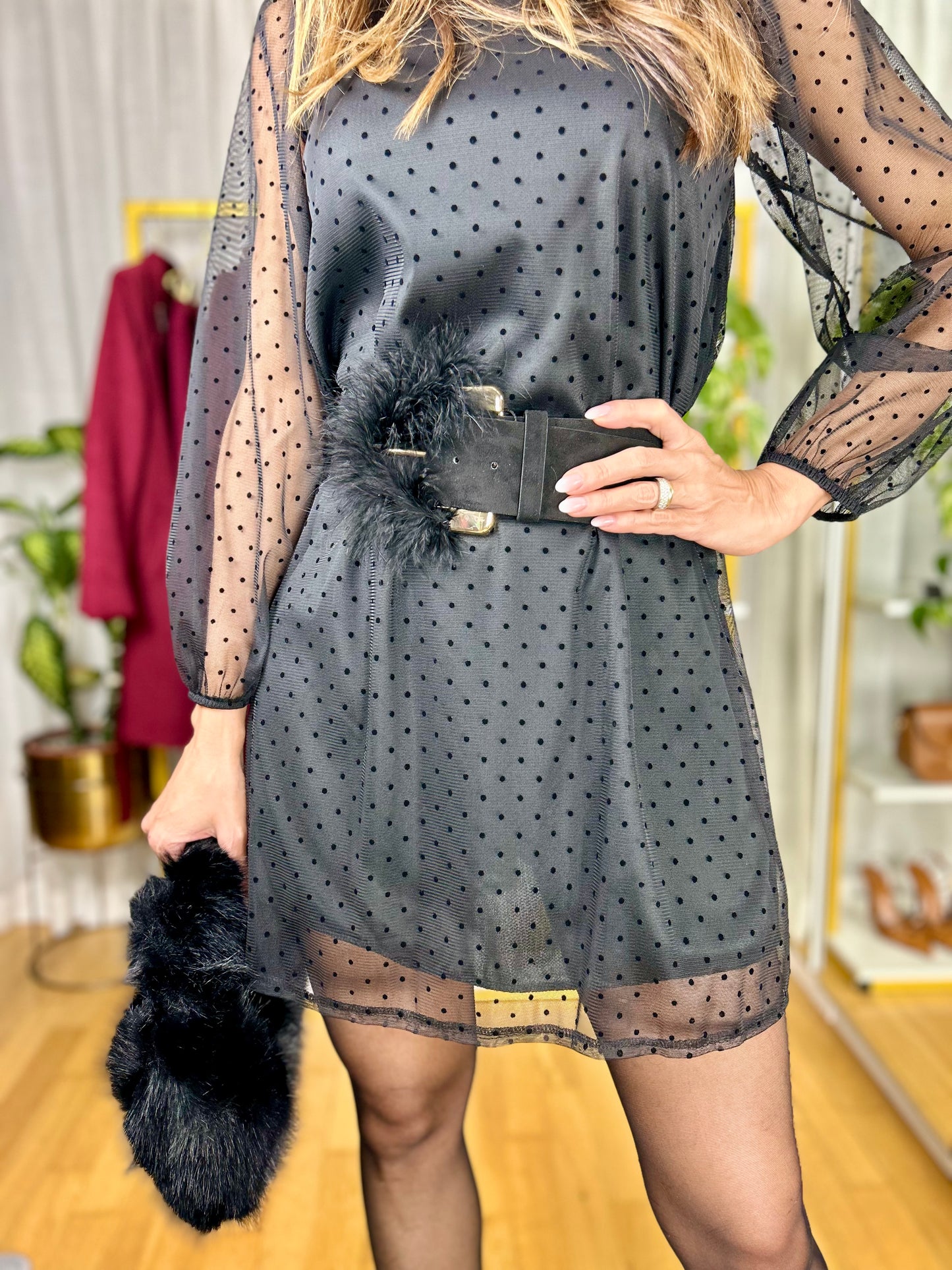 Vestito Isabel - Cammello / Taglia unica-Nero / Taglia unica