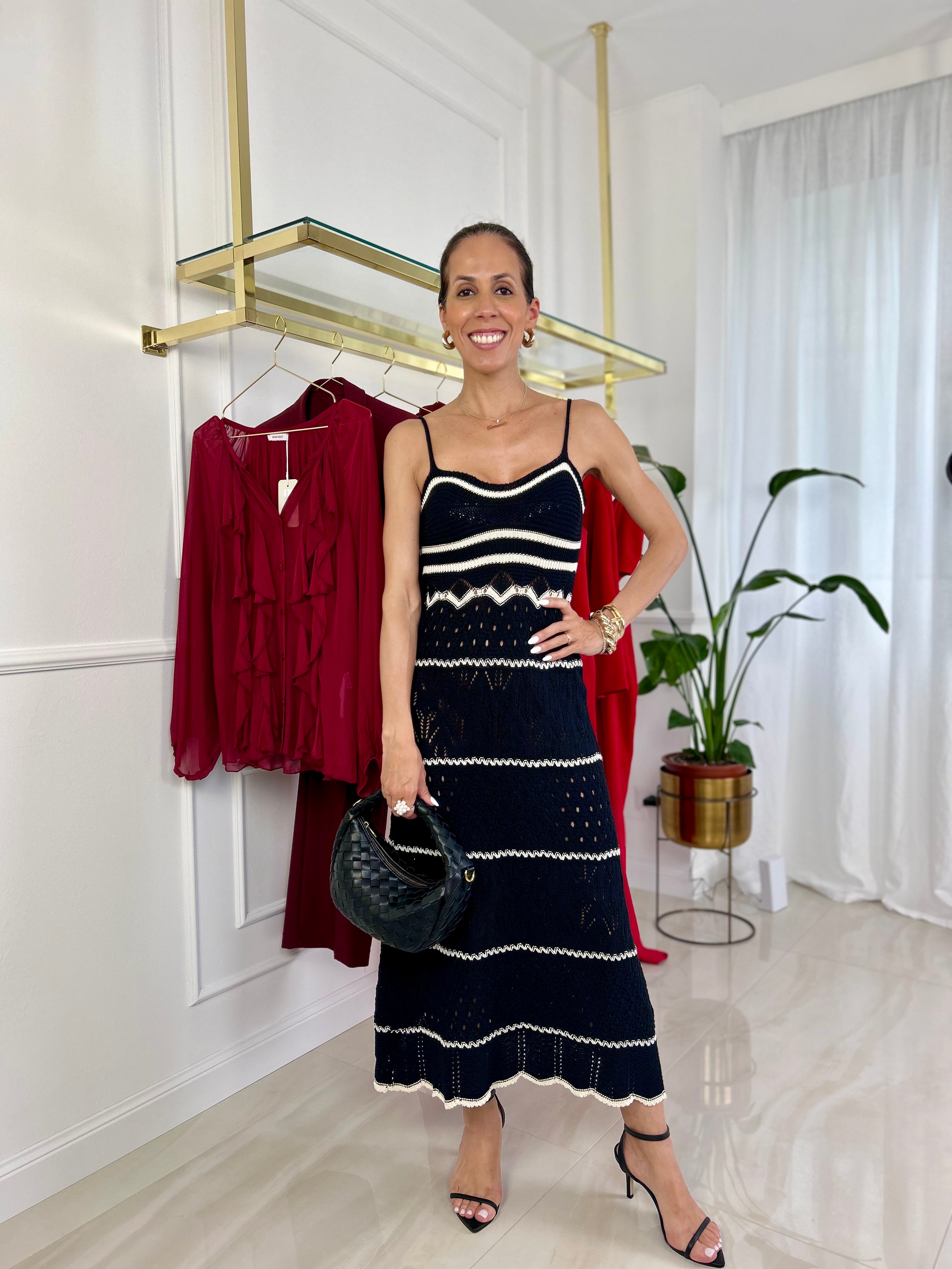 Vestito Petra - Panna-Nero