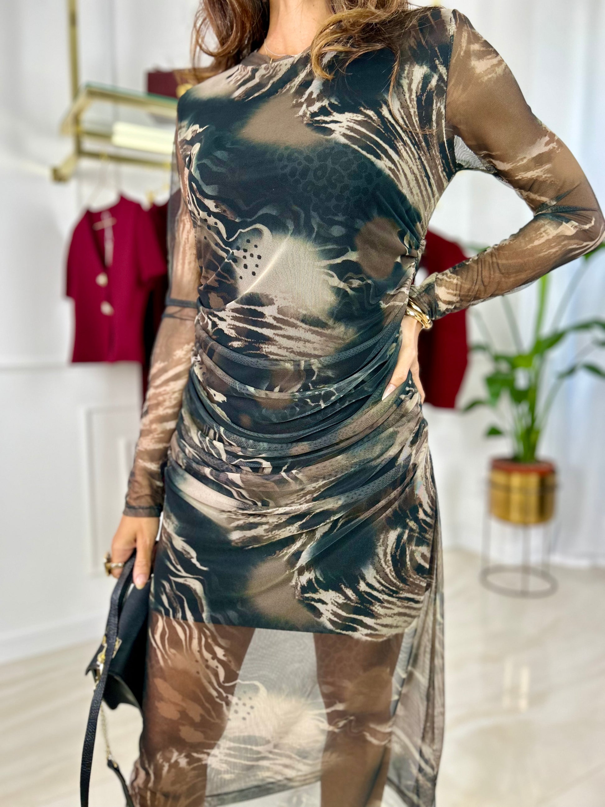 Vestito Sarita - Bordeaux / Taglia unica-Nero / Taglia unica