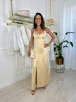 Vestito lungo Simona - S / Nero-M / Nero-L / Nero-S / Oro-M / Oro-L / Oro