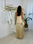 Vestito lungo Simona - S / Nero-M / Nero-L / Nero-S / Oro-M / Oro-L / Oro
