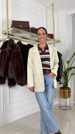 Blazer in similpelle Bianca