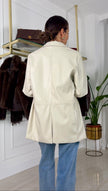 Blazer in similpelle Bianca